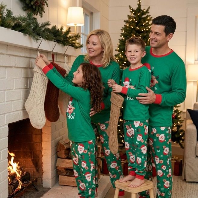 Famille assortie – Père Noël vert